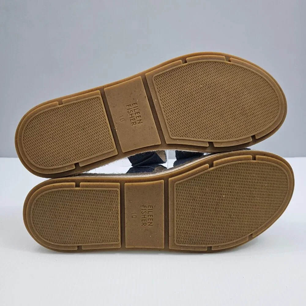 Eileen Fisher Mayla Espadrille Sandal Womens 10 Denim Jute Platform Slide